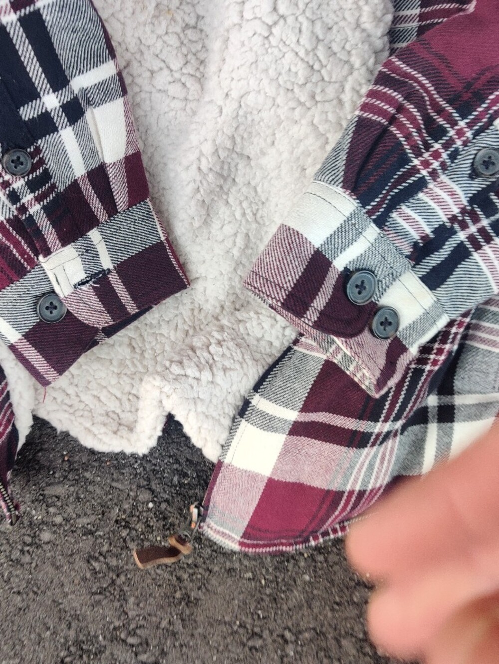 Sherpa-Lined Plaid Shacket by Wind River - Picture 3 of 5